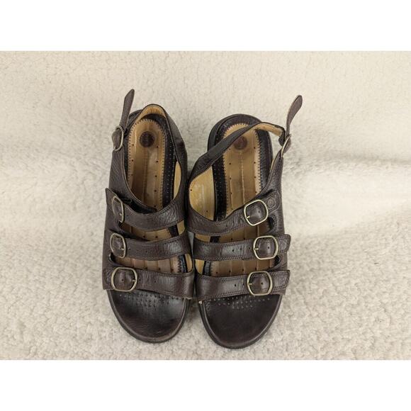 Clarks Unstructured Mocha Brown Casual Slide Shoes Sandals Women's 7.5 W - Picture 4 of 10